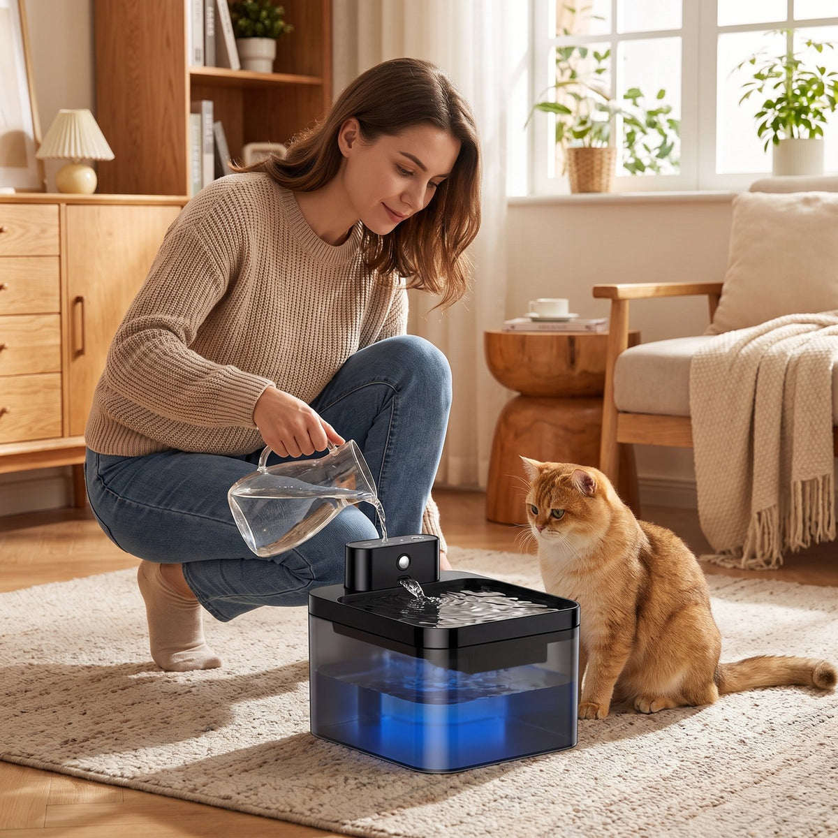 Fontaine à eau sans fil pour chat Chatonome